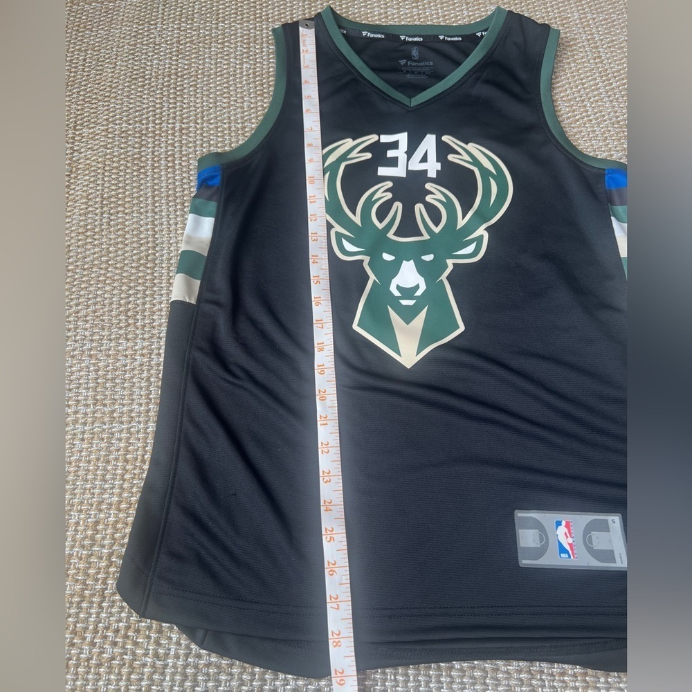 Milwaukee Bucks Yanis Antetokounmpo black basketball jersey men’s S Fanatics - Picture 10 of 12